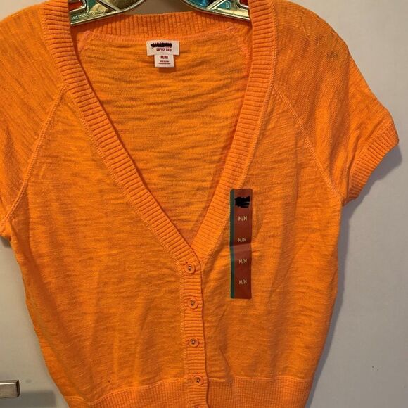Mossimo lightweight short sleeved cardi, pumpkin orange, NWT, transition… - Picture 2 of 15